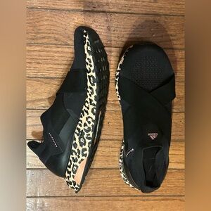 Adidas Black and Leopard Print Women's Sneakers